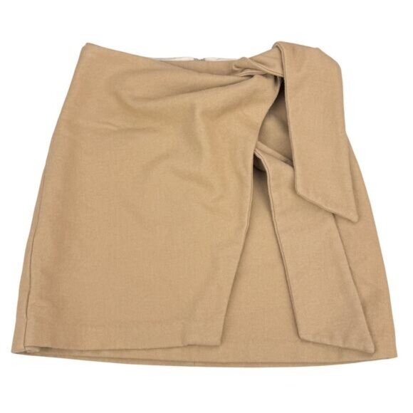WILFRED Aritzia Wool Wrap Front Mini Skirt Sz 0 - Picture 6 of 6